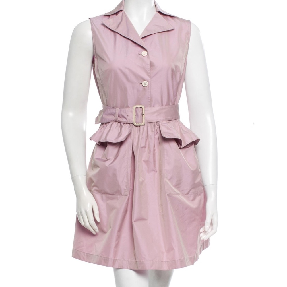 Lavender Prada ‘Trench’ Dress